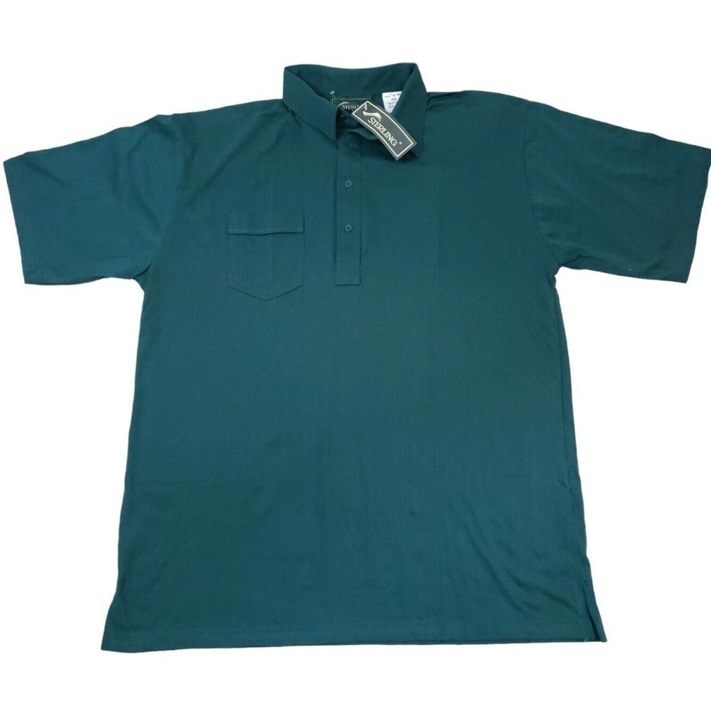 Sterling ~Men's Size XXL~ Green Polo Shirt Short Sleeve NWOT.